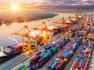 harbor with containers